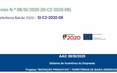 Projetos “INOVAÇÃO PRODUTIVA” – TERRITÓRIOS DE BAIXA DENSIDADE – AVISO 08/SI/2020